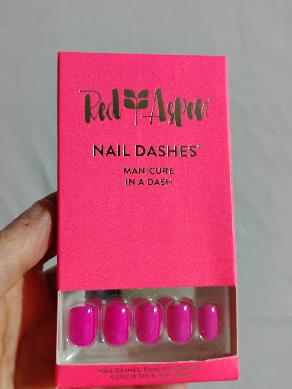Red Aspen Nail Dashes Press-On Nails - Hot Pink Set Under The Moonlight Larissa